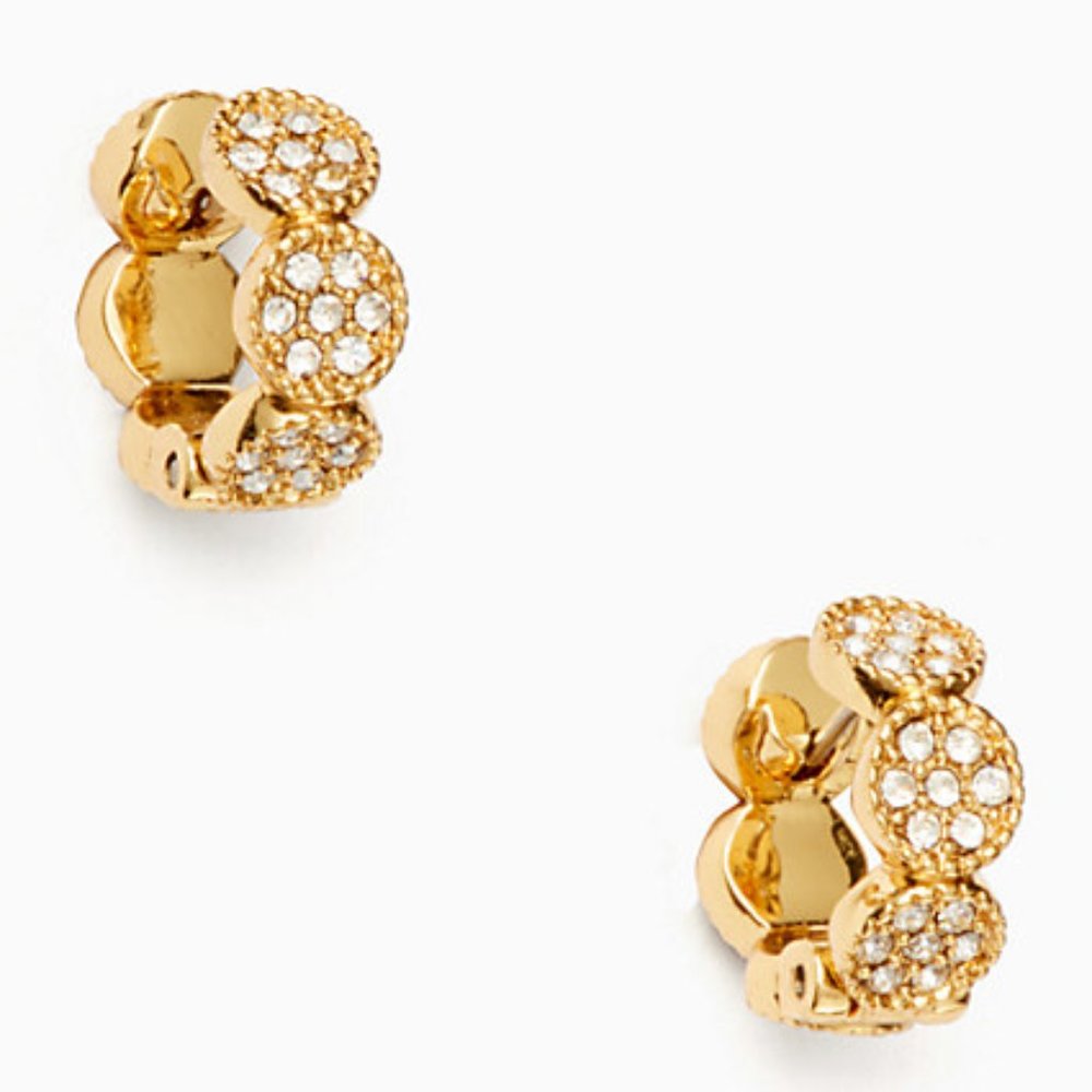 NEW Kate Spade Gatsby Dot Huggies Earrings